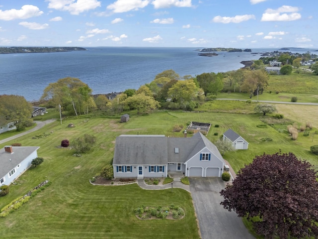 14 Merriconeag Ln, Harpswell, ME 04079 - aerial view of property and surrounding area featuring a nearby body of water