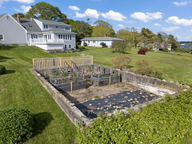 14 Merriconeag Ln, Harpswell, ME 04079 - view of grassy yard featuring a garden