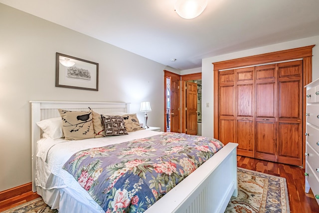 147 Sand Bar Rd, Windham, ME 04062 - bedroom with wood finished floors and a closet