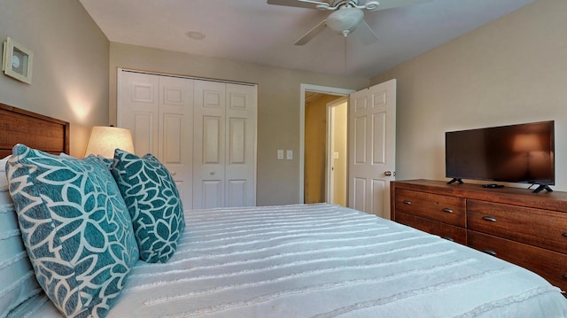17 Cammock Rd Unit 17, Scarborough, ME 04074 - bedroom with a closet and a ceiling fan