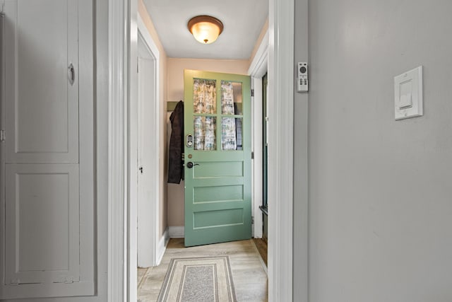 463 Brook St, Westbrook, ME 04092 - doorway to outside with light wood finished floors and baseboards