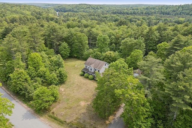26 Serenity Ln, Topsham, ME 04086 - aerial view of property and surrounding area with a heavily wooded area