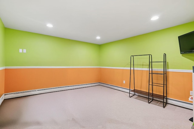 26 Serenity Ln, Topsham, ME 04086 - spare room featuring carpet, recessed lighting, and baseboards