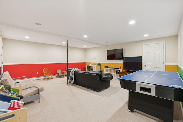 26 Serenity Ln, Topsham, ME 04086 - rec room with recessed lighting and carpet flooring