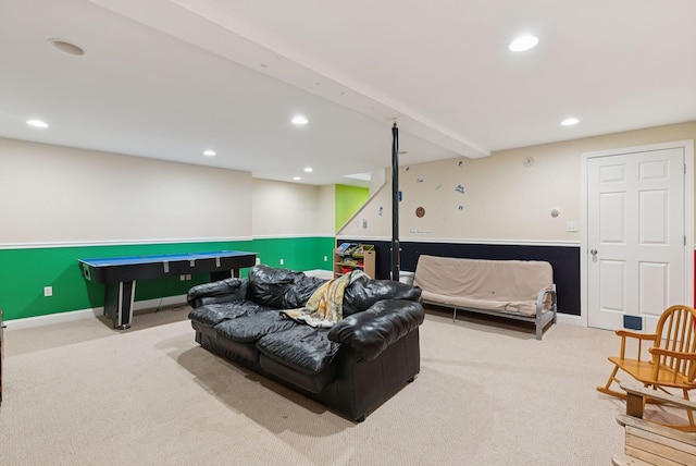 26 Serenity Ln, Topsham, ME 04086 - rec room featuring carpet flooring, recessed lighting, and baseboards