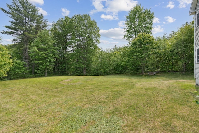 26 Serenity Ln, Topsham, ME 04086 - view of green lawn featuring a view of trees