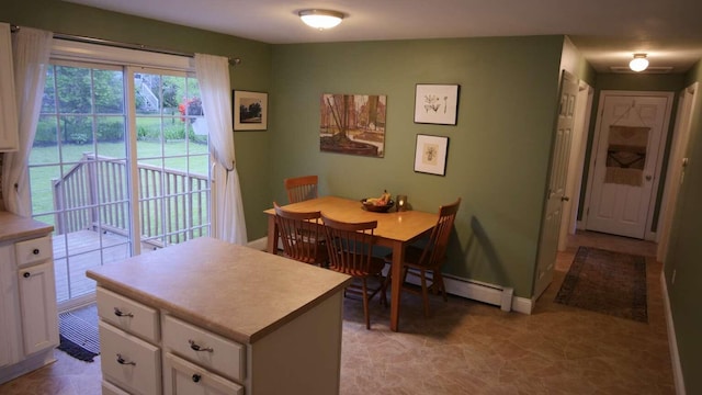 23 Rudman Rd, Portland, ME 04102 - dining area featuring a baseboard heating unit and baseboards
