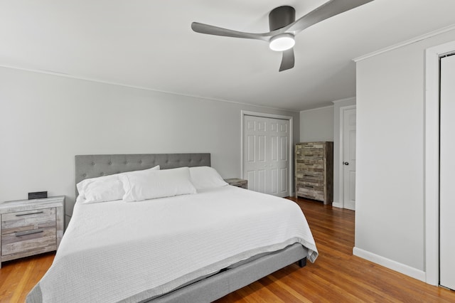 27 Seaside Ave, Saco, ME 04072 - bedroom featuring wood finished floors and ceiling fan