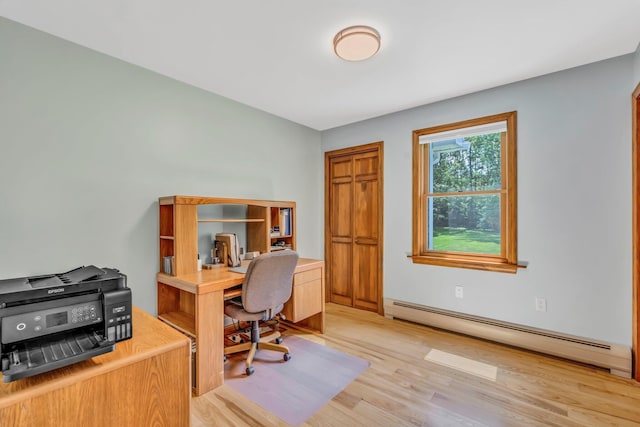 60 Evergreen Dr, Hermon, ME 04401 - office space featuring baseboard heating and light wood-type flooring