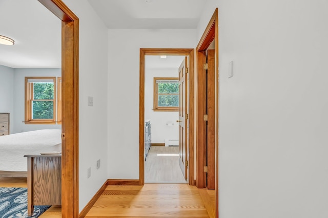 60 Evergreen Dr, Hermon, ME 04401 - hall with light wood-type flooring and baseboard heating