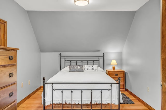 60 Evergreen Dr, Hermon, ME 04401 - bedroom with light wood finished floors and vaulted ceiling