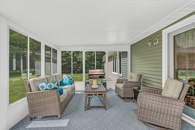 60 Evergreen Dr, Hermon, ME 04401 - sunroom featuring an outdoor hangout area and plenty of natural light