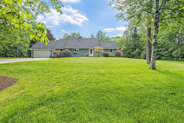 60 Evergreen Dr, Hermon, ME 04401 - single story home featuring driveway, an attached garage, and a front yard