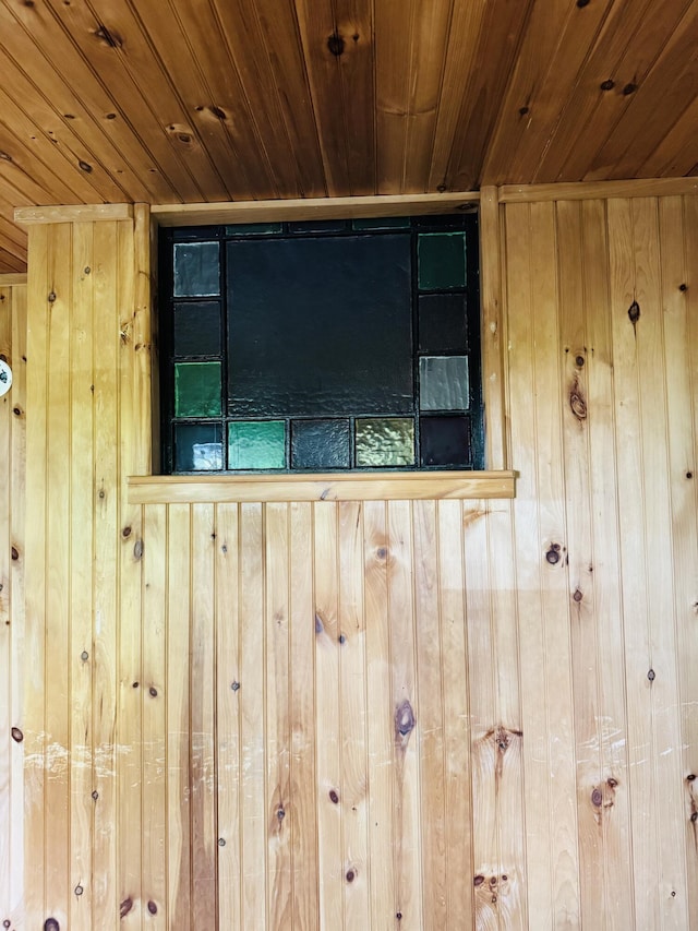 156 Railroad St, Clinton, ME 04927 - detailed view of wood ceiling and wooden walls