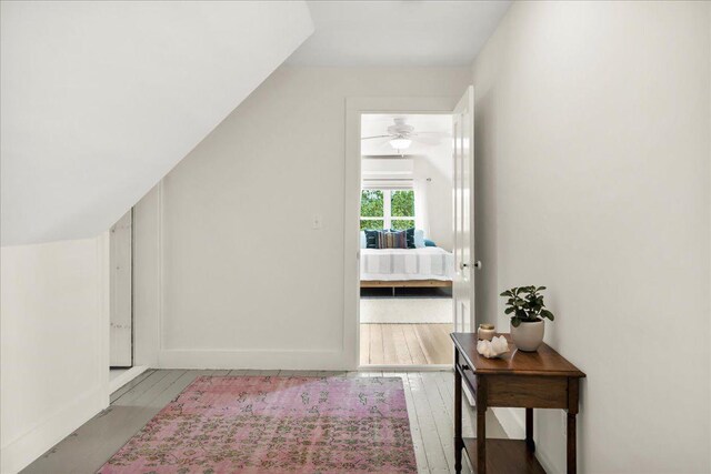 276 N Sedgwick Rd, Sedgwick, ME 04676 - additional living space with wood-type flooring, baseboards, and ceiling fan