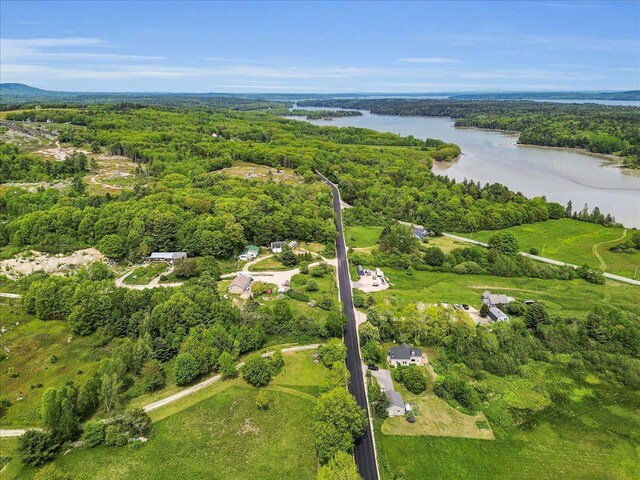 276 N Sedgwick Rd, Sedgwick, ME 04676 - aerial view of property's location featuring a large body of water and a forest