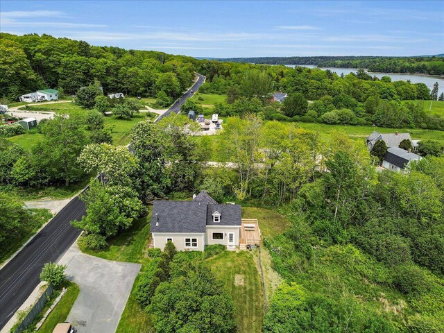 276 N Sedgwick Rd, Sedgwick, ME 04676 - aerial view of a large body of water and a heavily wooded area