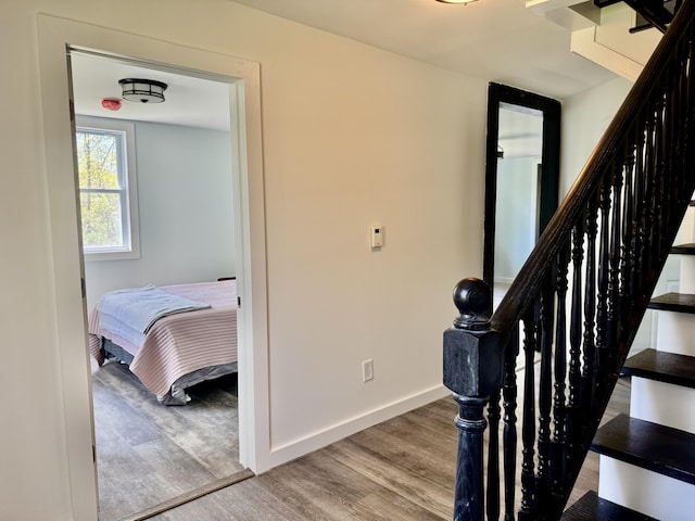 338 River Rd, Bucksport, ME 04416 - stairs with wood finished floors and baseboards