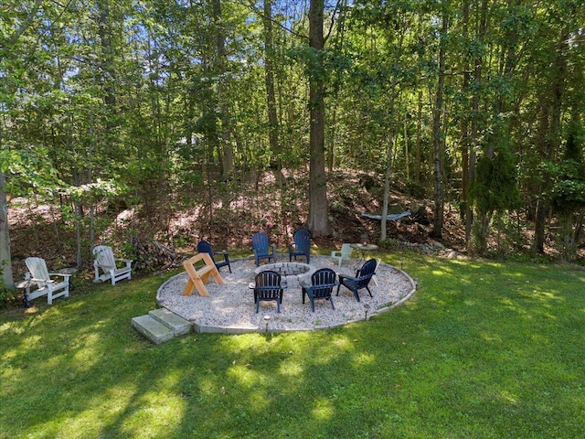 3 Highpointe Cir, Kittery, ME 03904 - view of green lawn with a fire pit