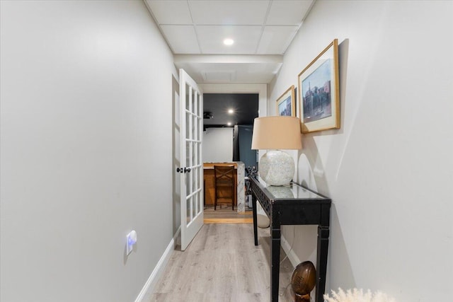 3 Highpointe Cir, Kittery, ME 03904 - hallway with light wood-type flooring and french doors