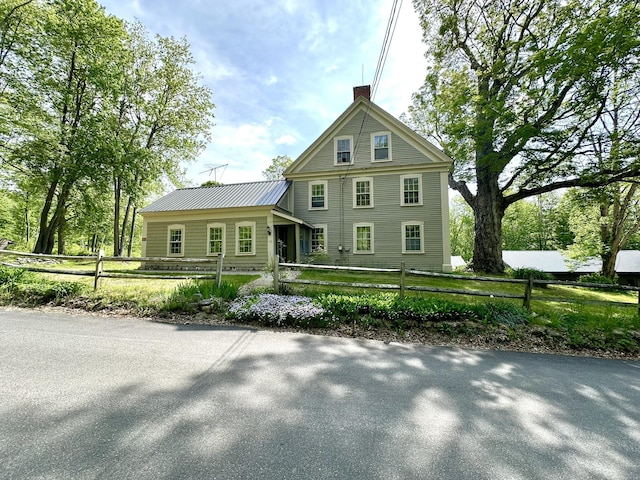 13 Mountain Rd, Newfield, ME 04095 - neoclassical / greek revival house featuring a chimney