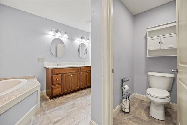 64 New Settlement Rd, Hiram, ME 04041 - bathroom featuring double vanity and a garden tub