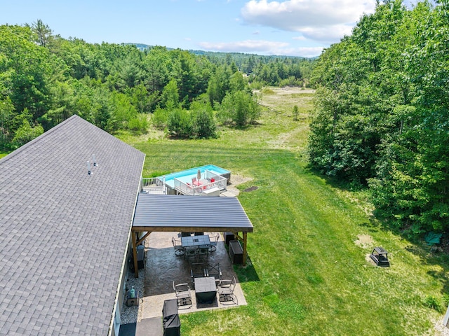64 New Settlement Rd, Hiram, ME 04041 - bird's eye view of a heavily wooded area