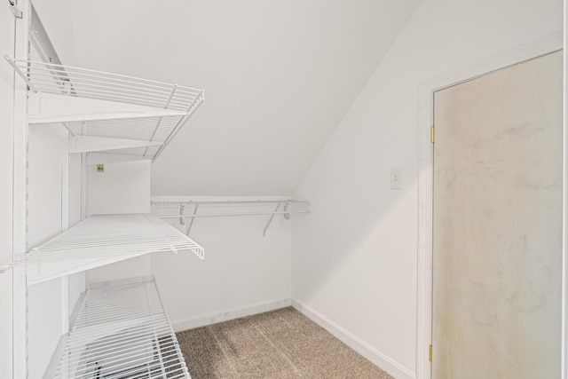 41 Parker St, Bangor, ME 04401 - walk in closet featuring light carpet and vaulted ceiling