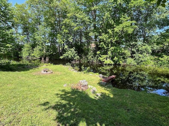 96 French St, Acton, ME 04001 - view of green lawn featuring a fire pit