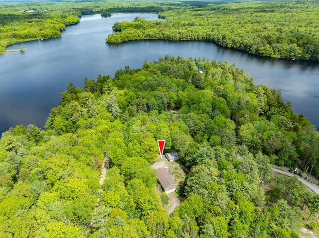 155 Crystal Cv, Waldoboro, ME 04572 - aerial view of a heavily wooded area and a large body of water