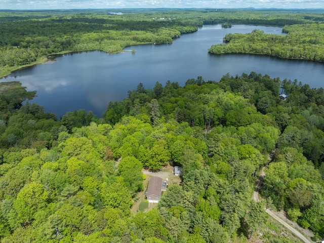 155 Crystal Cv, Waldoboro, ME 04572 - aerial overview of property's location with a heavily wooded area and a large body of water