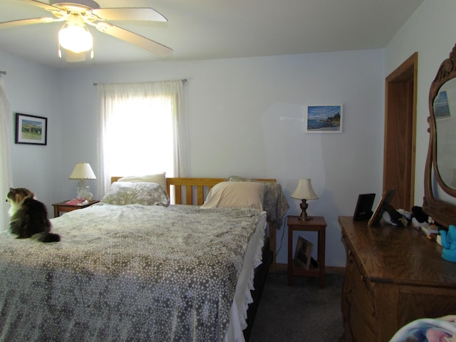 155 Crystal Cv, Waldoboro, ME 04572 - bedroom with carpet, a ceiling fan, and baseboards