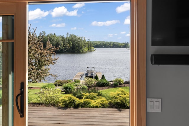 134 Zakelo Rd, Harrison, ME 04040 - water view featuring a dock