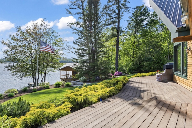 134 Zakelo Rd, Harrison, ME 04040 - deck with a water view