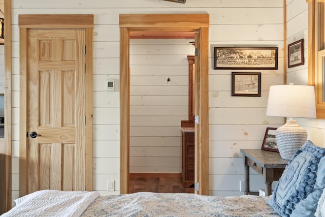 134 Zakelo Rd, Harrison, ME 04040 - bedroom with wooden walls