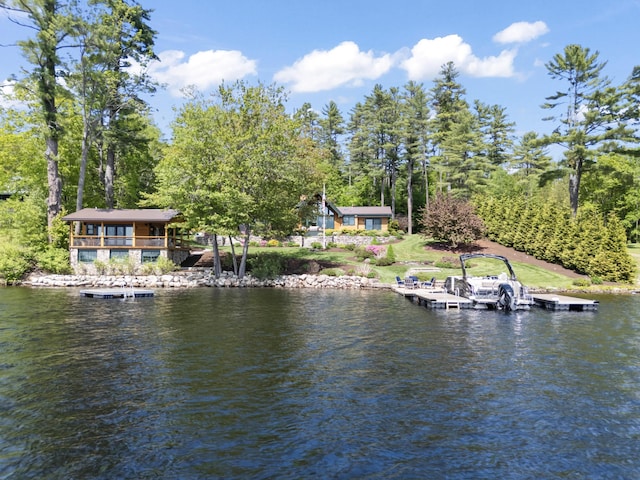 134 Zakelo Rd, Harrison, ME 04040 - dock area featuring a water view