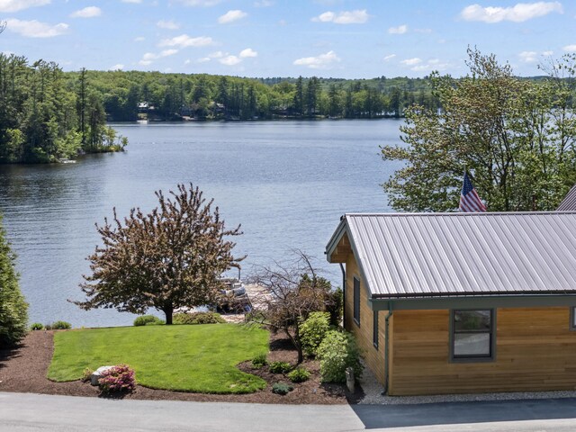 134 Zakelo Rd, Harrison, ME 04040 - water view with a forest