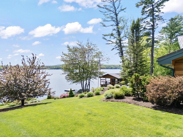 134 Zakelo Rd, Harrison, ME 04040 - view of grassy yard featuring a water view