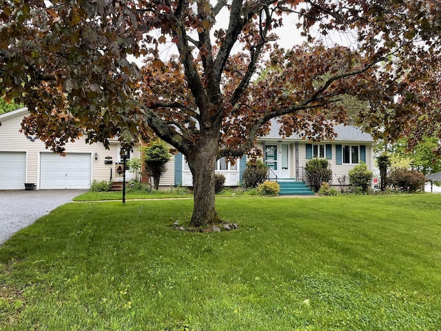16 Steamboat St, Calais, ME 04619 - obstructed view of property featuring a front lawn and driveway