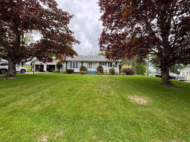 16 Steamboat St, Calais, ME 04619 - ranch-style home featuring a front lawn