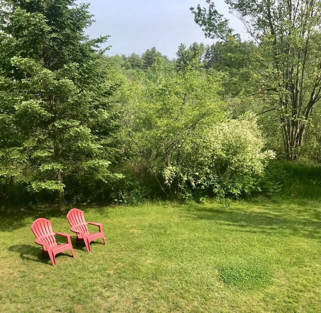 129 Lawrence Rd, Gray, ME 04039 - view of grassy yard featuring a wooded view