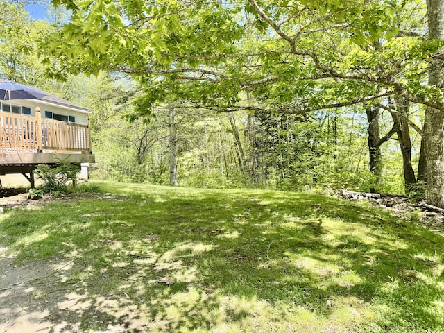 323 Main St S, Searsmont, ME 04973 - view of yard featuring a deck
