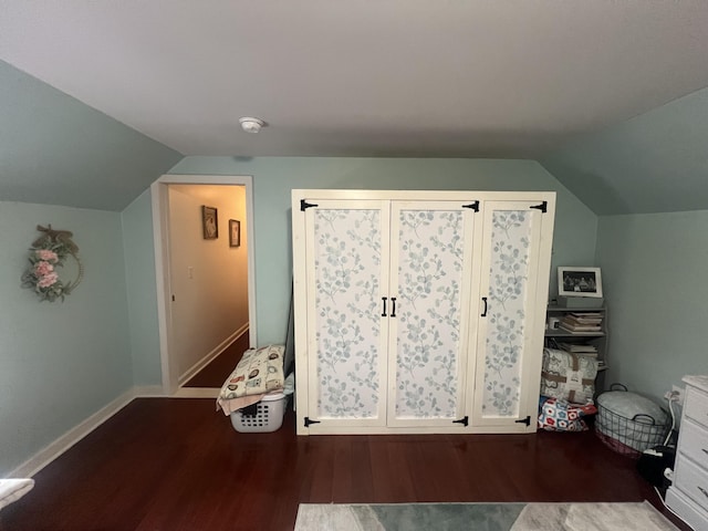 5 Columbia St, Augusta, ME 04330 - bonus room featuring lofted ceiling, wood finished floors, and baseboards