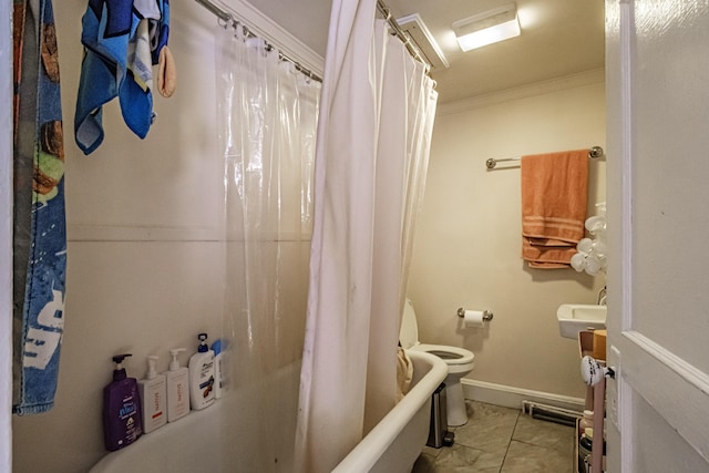 83 Brackett St, Portland, ME 04102 - full bathroom featuring ornamental molding and shower / tub combo