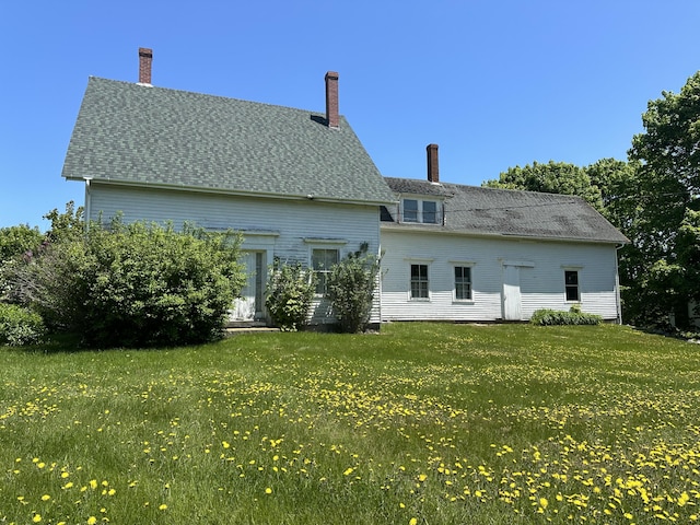 87 N Rd, Matinicus Isle Plt, ME 04851 - back of house with a yard and a chimney