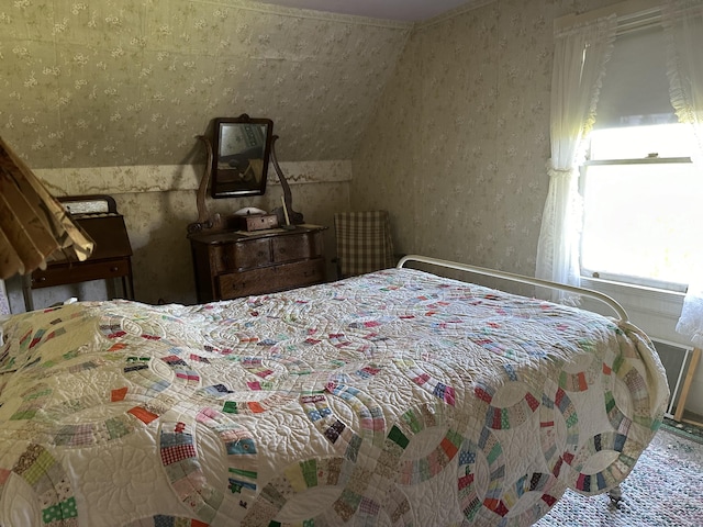 87 N Rd, Matinicus Isle Plt, ME 04851 - bedroom featuring wallpapered walls