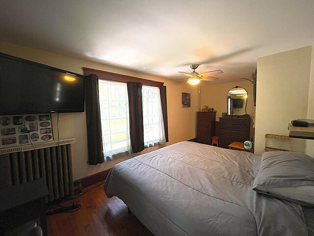 121 Bolton St, Portland, ME 04102 - bedroom with wood finished floors and a ceiling fan