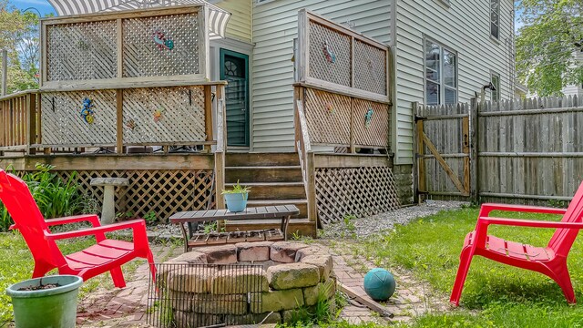 121 Bolton St, Portland, ME 04102 - view of patio featuring a gate