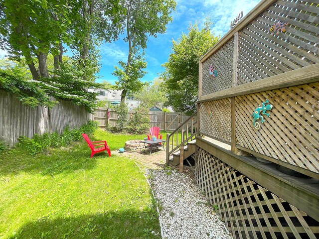 121 Bolton St, Portland, ME 04102 - view of yard with a fire pit