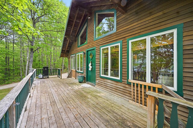 14 Greenleaf Ln, Monmouth, ME 04259 - view of deck